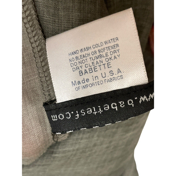 Babette SF Sheer Zip‎ Up Jacket Women Size Small Olive Green Woven Topper Boho - Picture 9 of 10
